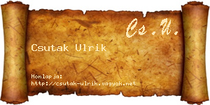 Csutak Ulrik névjegykártya